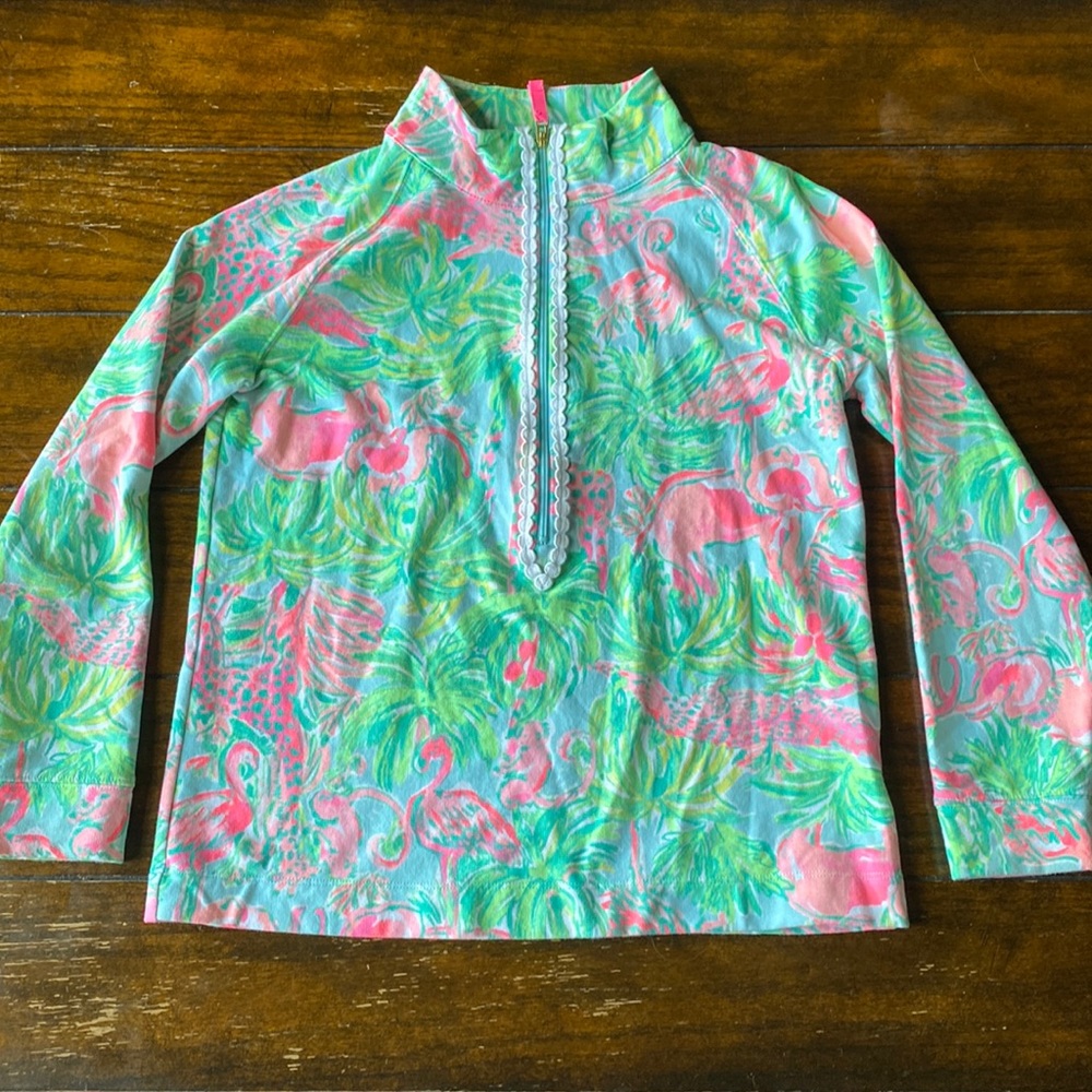Lilly Pulitzer girls youth XL quarter zip up.